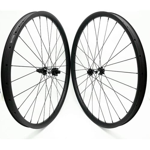 Carbon 27.5er disc mtb wheelset 40x30mm Asymmetry mtb carbon disc wheels 650b carbon wheels DT350S boost 110x15mm 148x12mm 1570g