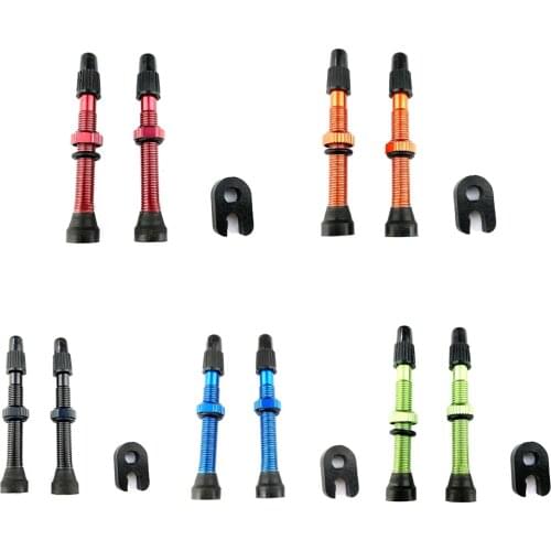 VODOOL 1 Pair Stem Presta Valve 60mm Aluminum Alloy Anti-resistance Repairing Elements for Road MTB Bike Tubeless Tire Tyre