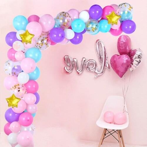 88Pcs Unicorn Party Balloon Garland Arch Kit Gold Confetti Ballon Rainbow Unicorn Birthday Party Decoration Kids Adults Globos