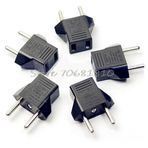 10pcs/lot 5 US Europe AC Wall Socket Plug Power Converter Adapter