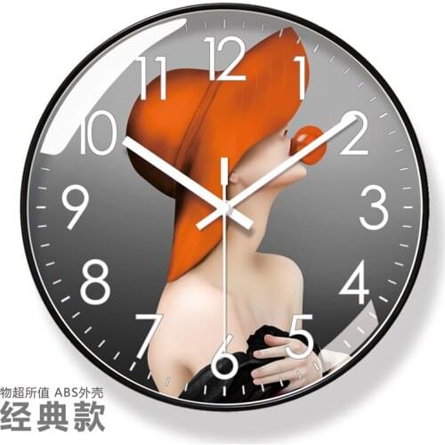 2021 Round Creative Mute Wall Clock Modern Design Silent Art Women Clocks for Home Decoration Kitchen Living Room Decor