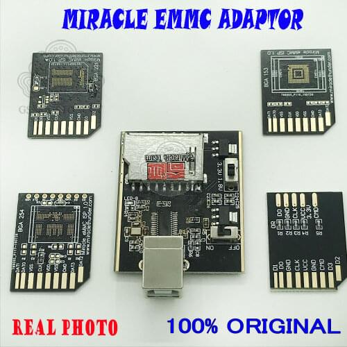2020 NEW ORIGINAL MIRACLE eMMC Plus Tool / Miracle eMMC adapter 5 IN 1 for Bga 153,221,254 plate