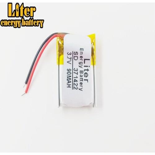 3.7V lithium battery 371422 P371422 90MAH MP3 Bluetooth Battery Clips Battery