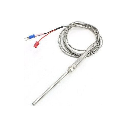 5mm x 100mm Temperature Sensor Head K Type Thermocouple Probe 2M Length