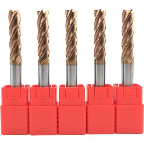 5PCS HRC60 10mm Solid Carbide Endmills ENDMILL D10X40XD10X100L 4 Flute Standard Length Side milling Slotting Profiling face mill