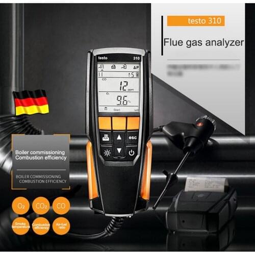 Testo 310 Flue Gas Combustion Analyzer Measuring Range 0 To 4000 Ppm Gas Combustion Analyzer O2 CO CO2 with Printer