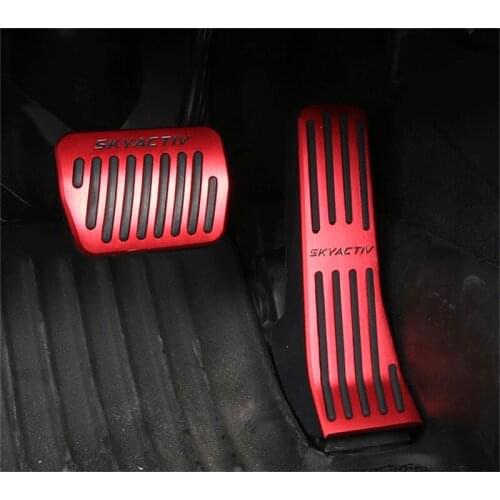 Aluminum alloy Car Accelerator Pedal Gas Brake Pedals Rest Foot Non Slip Sticker Cover Trim For Mazda 3 Axela CX-30 2019 2020
