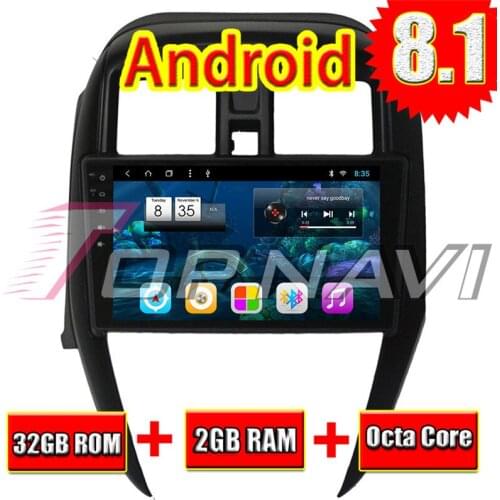 Car Head Unit GPS Navigation for Nissan Sunny 2014 2015 2016 Android 8.1 Topnavi Auto Octa Core Multimedia Players 2Din NO DVD