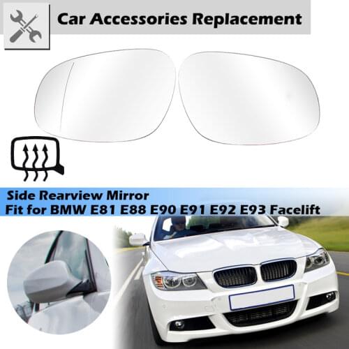 Side Rearview Mirror Glass Heater Anti-fog Defrosting Door Wing Mirror Sheet For BMW E90 E92 E93 LCI 2008-2012
