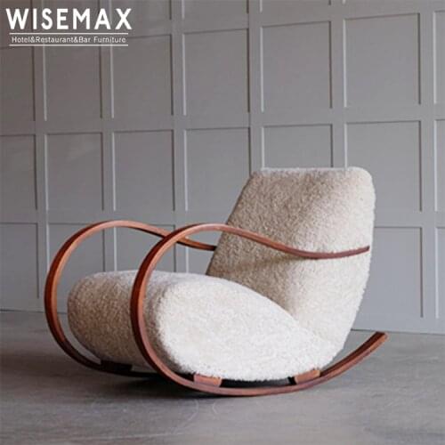 Home furniture modern Nordic design comfy teddy fabric leisure chair single sofa lounge chair floor sofa chair