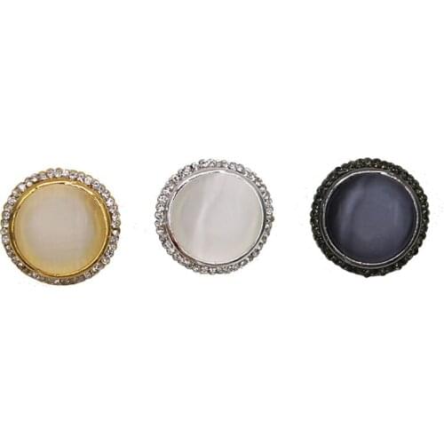 Good quality 21mm metal rhinestones button with sweater coat decoration button accessories DIY 1Pcs/Lot SP-0177
