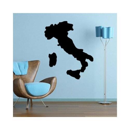 Italy Map Skyline - Famous Landmarks Removable Wall Decor Decal Sticker