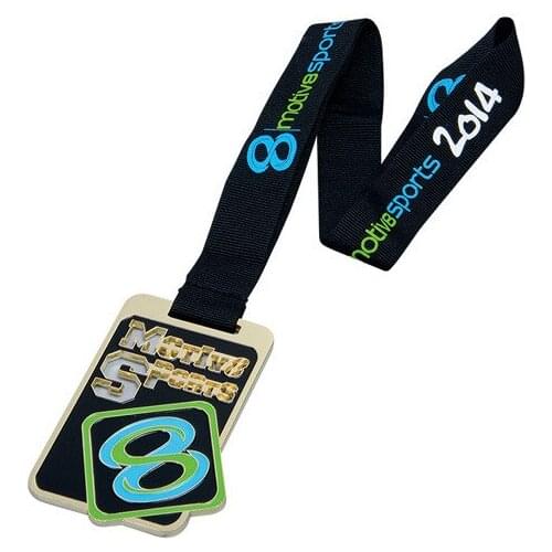 Custom sports medals with enamel color cheap metal medals with ribbons with LOGO