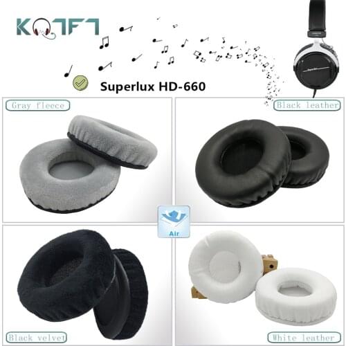 KQTFT flannel 1 Pair of Replacement Ear Pads for Superlux HD-660 Headset EarPads Earmuff Cover Cushion Cups