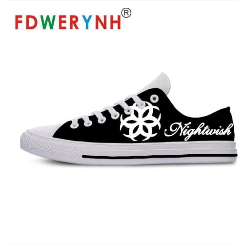 Nightwish Road Band Most Influential Metal Bands of All Time 3D Pattern Logo Men Shoes Mens Low-top Casual Shoes