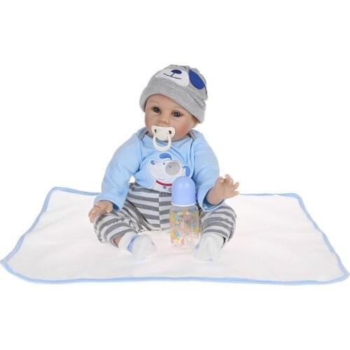 Soft Silicon Simulation Dolls Newborn Lifelike Smiling Boy Baby Early Childhood
