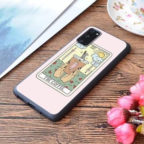 For Samsung Galaxy Coffee Reading Light Print Soft Matt Phone Case