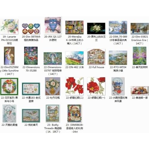 Top selling 14.99usd Flowers 12 Counted Cross Stitch 11CT 14CT 18CT DIY Chinese Cross Stitch Kits Embroidery Needlework Sets