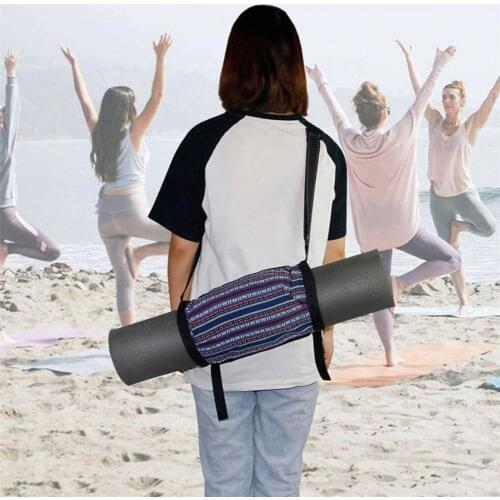 National Wind Sports Fitness Yoga Mat To Receive Shoulder Bag Ethnic Style Yoga Bag Portable Adjustable Buckle Shoulder Bag