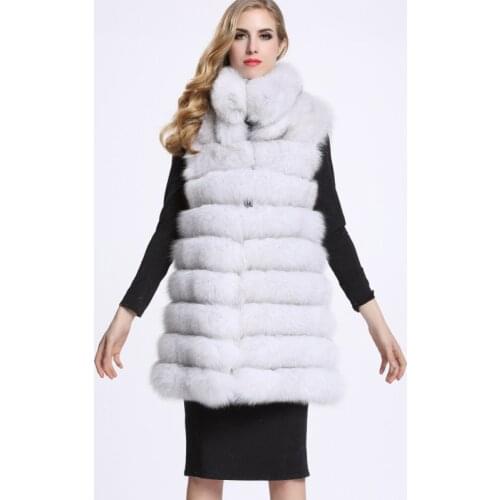 ZADORIN 2020 Winter New Stand Collar Thick Warm Long Faux Fur Vest Women Luxury Furry Fake Fur Coats Women Plus Size Streetwear