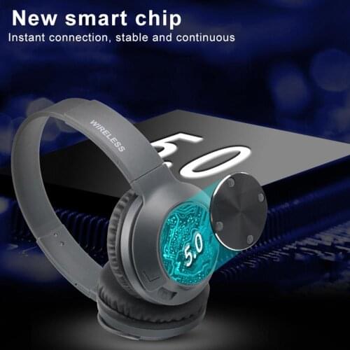 New Colorful MS-K14 Bluetooth 5.0 Wireless Rechargeable Gaming Sport Headphone High Fidelity Sound FM MP3 Bass Headset