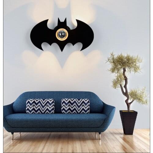 New Creative Bedroom Bedside Aisle Lamp Stair Wall Lamp Cartoon Childrens Room Bat Shadow Wall Lamp Wholesale Bedroom Decor