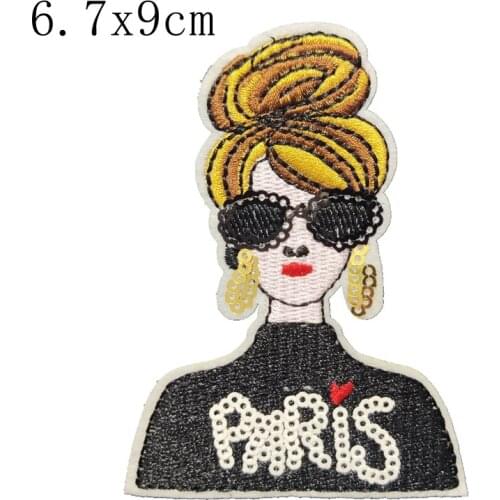 Factory direct lovely cartoon beauty clothes accessories decoration patches can be ironed embroidery cloth stickers
