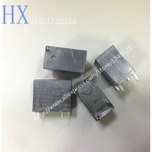 Free shipping 5PCS Relay DIP4 SJ-S- 105DM SJ-S-112DM SJ-S-124DM 5V12V24V 5A250VAC