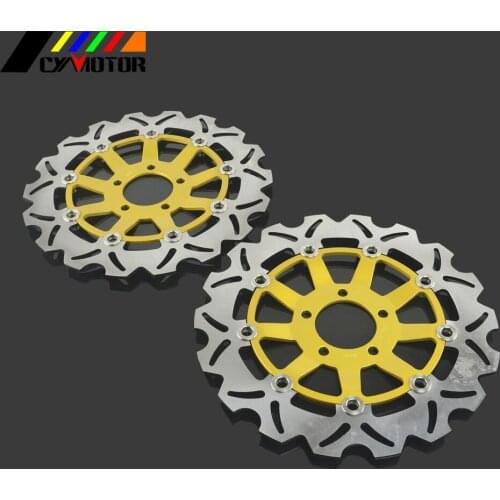 2PCS Motorcycle Floating Brake Discs Rotor For KAWASAKI KR250 ZXR250 ZRX400 ZZR400 ZX6R ZZR600 Z750 ZX9R Z1000 GPZ1100 ZX12R