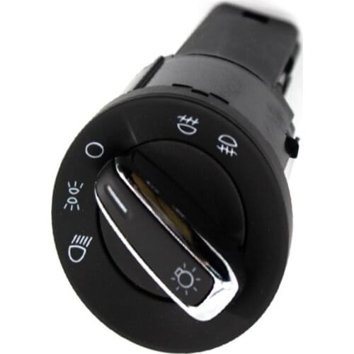 Gear Shift Knob for Car Headlight Switch, Fog Lamp Switch, Chrome Trim for Vw Bora A4 Golf A4 Jetta Mk4 02-07 1c0941531a