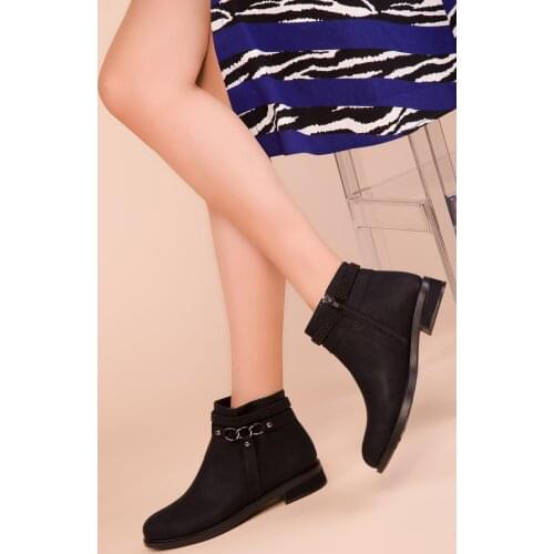 2021 round Head Side Zipper Short Tube Heel Boots Shoes Black Women 'S Boots Bootie