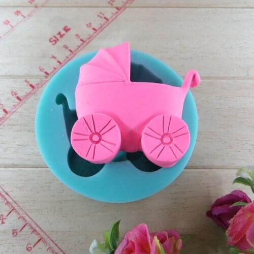 Free shipping The baby car Modelling fondant silicon mold chocolate cake decoration stroler silicone mold silicone mold