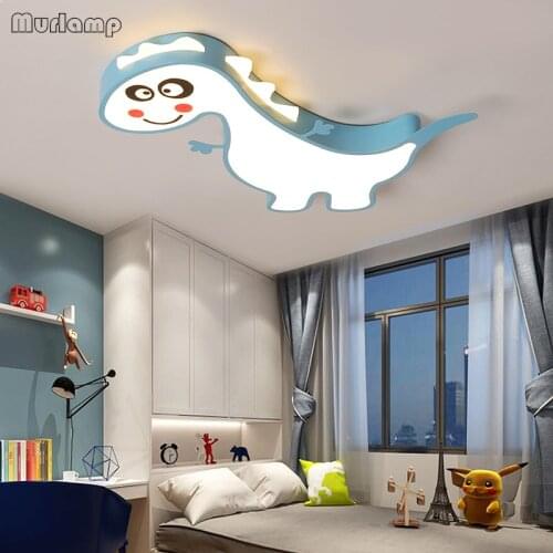 Murlamp New Dinasour Green/Blue/Pink Finished Modern led Chandelier For Kids Room Children Room Bedroom Ceiling Chandelier