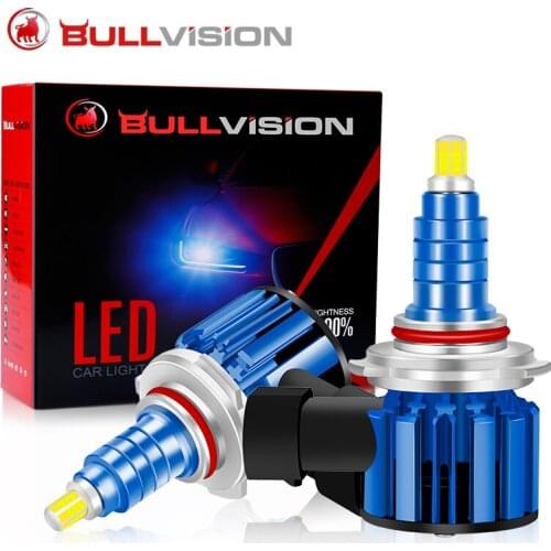 Bullvision H7 LED 20000LM H8 HB3 9005 HB4 H11 Led Headlights Bulbs 6 sides 3D 360 degree 60W high power Canbus Auto fog Lamp
