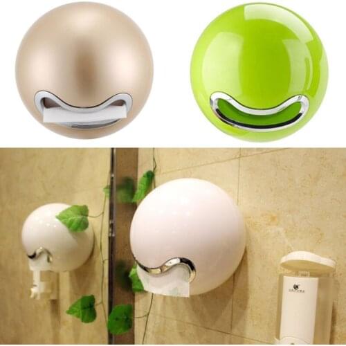 Bathroom Toilet Tissue Paper Holder Waterproof Ball Shaped Roll Paper Box Holder Wall Mounted Bath Toilet Storage Box Toilet