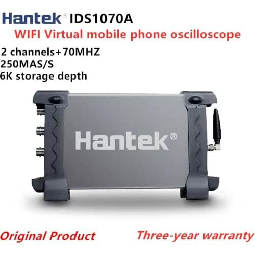 WIFI virtual mobile phone oscilloscope Hantek IDS1070A 2-channel 70MHZ 250MSa / s USB oscilloscope with wireless connection