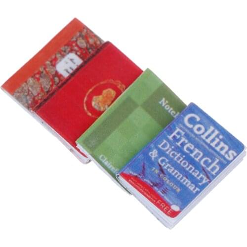 1/12 Miniature Scene Model Dollhouse Accessories Mini Book Paper Notebook Children Kids Toys Birthday Gifts Accessories for Doll