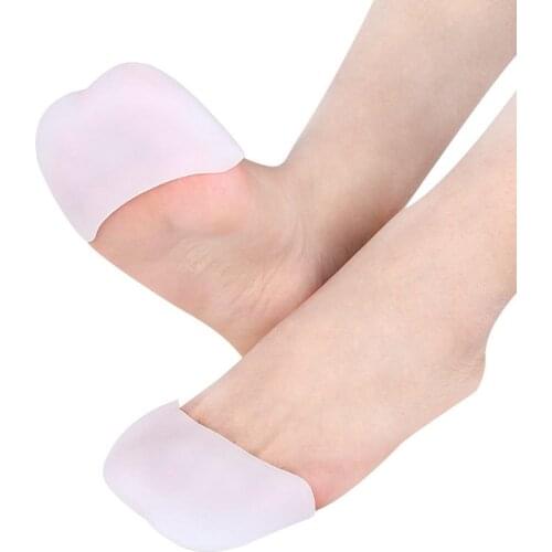 1 Pair Super Soft Elastic Ballet Dance Tiptoe Toe Cap Pads Mens Toe Shoe SEBS Gel Forefoot Pad Protective Cover Foot Care