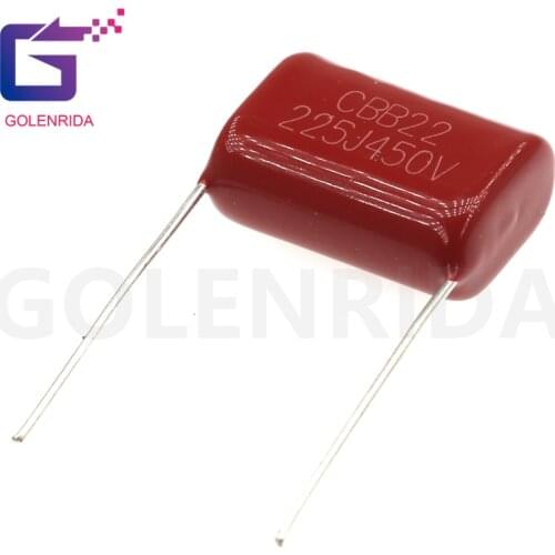 10pcs 450V225J CBB Polypropylene film capacitor pitch 20mm 225 2.2uF 450V