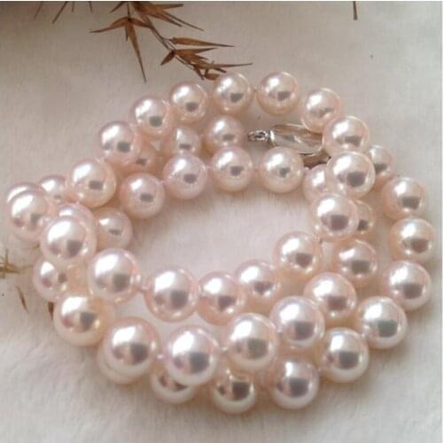 100% Japanese imperial 7-8MM Pearl Necklace AKOYA 100% natural seawater pearl necklace