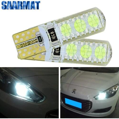 2pcs T10 W5W Canbus LED bulbs for Peugeot 206 307 407 partner 3008 508 parking lights wide light door lights auto parts no alarm