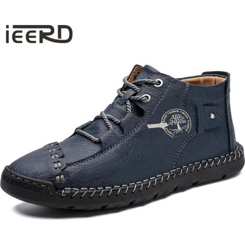 2020 Good Quality Microfiber Leather Boots Men Fashion Winter Sneakers High Tops Drop Shipping Ankle Boots Large Size