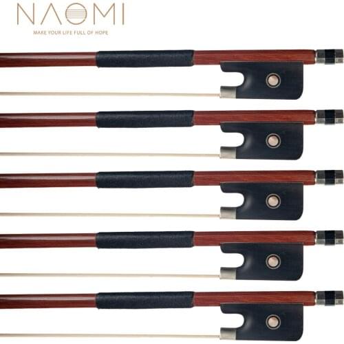 NAOMI 5PCS Viola Bow Brazilwood Bow For 15'' 16'' Viola W/ Ebony Frog Paris Eyes Well Balance Viola Parts & Accessories New