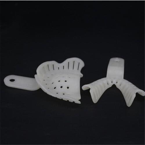 6pcs/Set Dental Full Edentulous Jaw Adsorbed Impression Tray Suit for Asian Dental Pressureless Tray Autoclavable