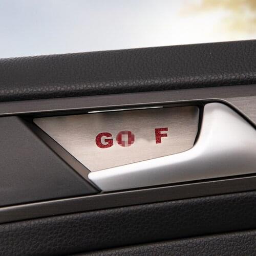 High-quality Stainless Nterior Accessories Car Inner Door Handle Bowl Sequins Decorative For Volkswagen GOLF MK7 7.5