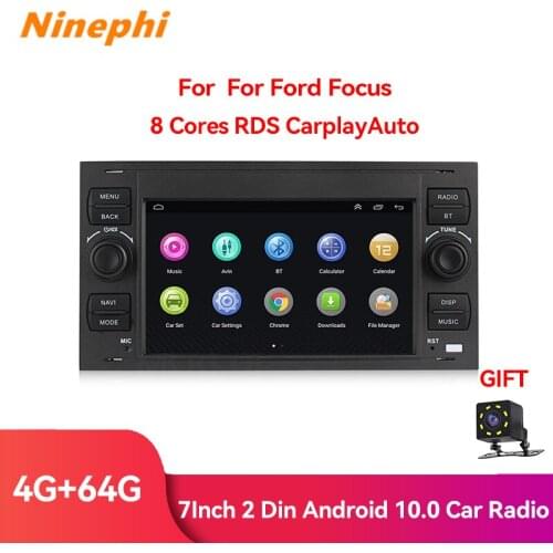 2Din Car Radio Android Car Radio GPS Navigation Multimedia Player For Ford Focus 2 Mondeo S C Max Kuga Fiesta Fusion