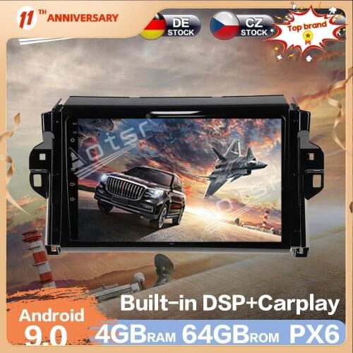 Aotsr Android 9.0 4G RAM Car Radio GPS Navigation DSP For Toyota Hilux 2015-2018 HD Car Auto Stereo Video Multimedia DVD Player