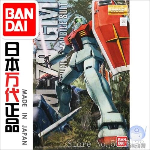 Bandai Gundam Model IN-Stock Assembly 58126 MG 1/100 RGM-79 GM Ver.2.0 Gundam ROBOT Figure Anime Toys Figure Gift