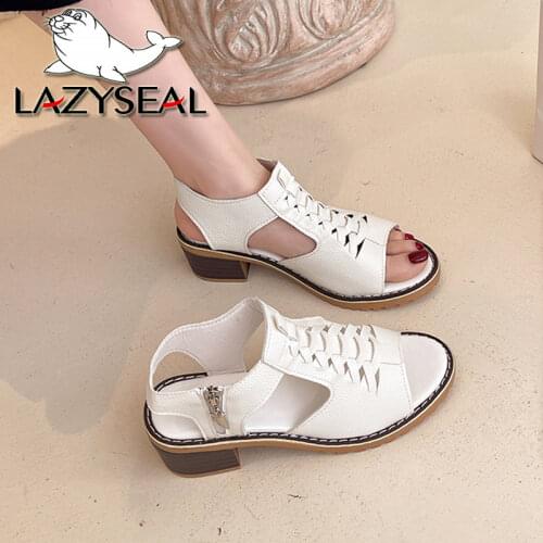 LazySeal Platform Women Sandals 2020 Summer 8cm Wedge Heel Thick Bottom Women Beach Sandal Chunky Sole Woman Shoes