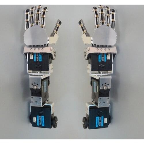 Finished 3 Dof Humanoid Biped Robot Arm Robotic Hand with 5 Fingers Claw Gripper Clamp with 3pcs Digital Servos DIY Toy